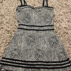 Shore Shapes Black and White Animal Print Swim dress